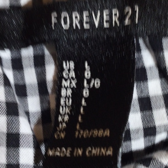 Forever 21 black and White Checkered Print Off the shoulder Dress - Picture 3 of 12